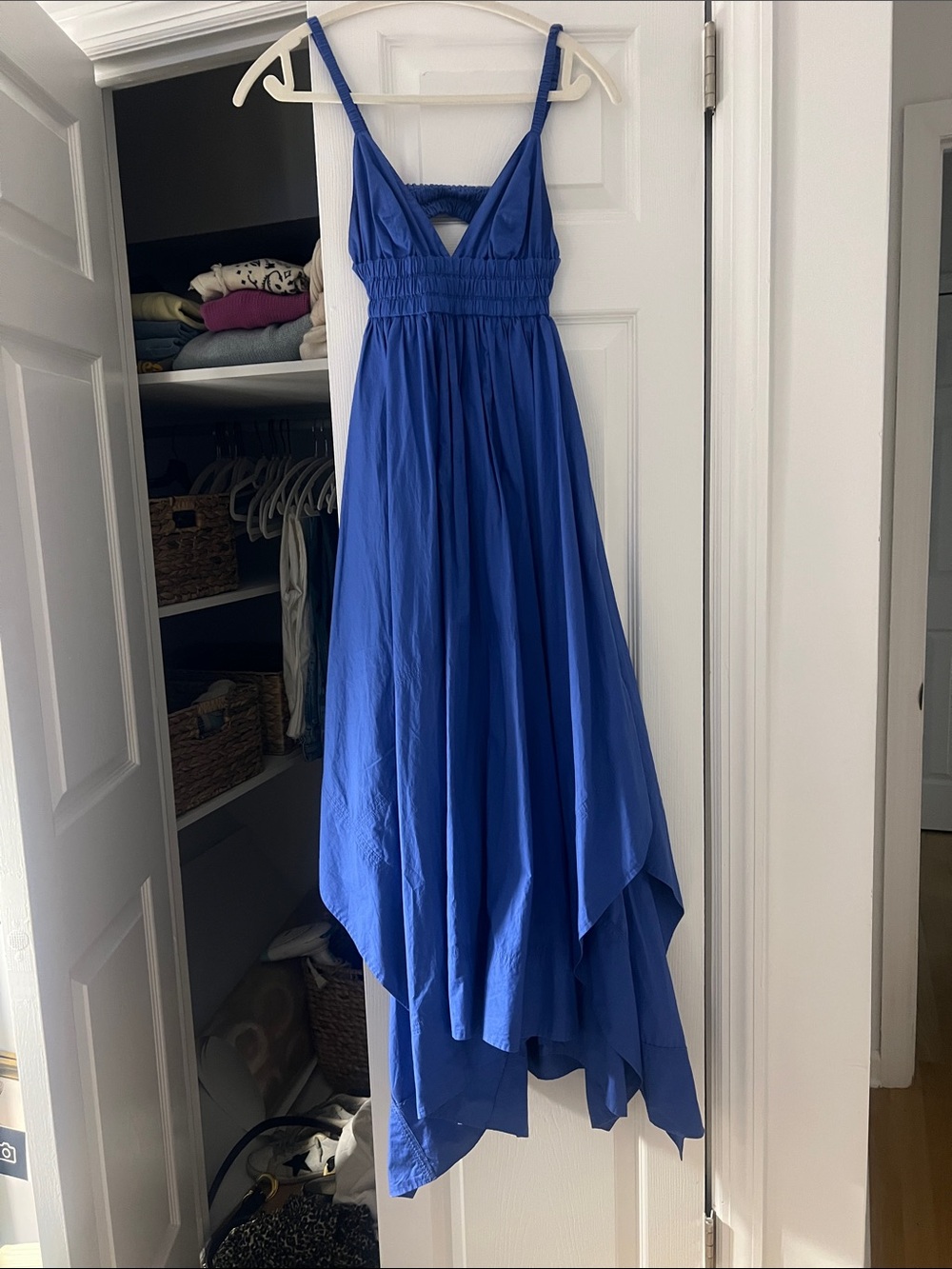 A.L.C. 100% Cotton Asymmetrical Bottom Maxi Dress